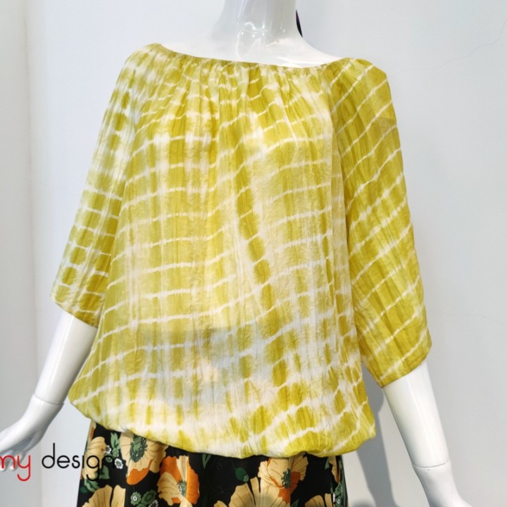  Yellow silk shirt - NATALIA